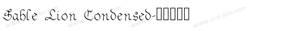 Sable Lion Condensed字体转换